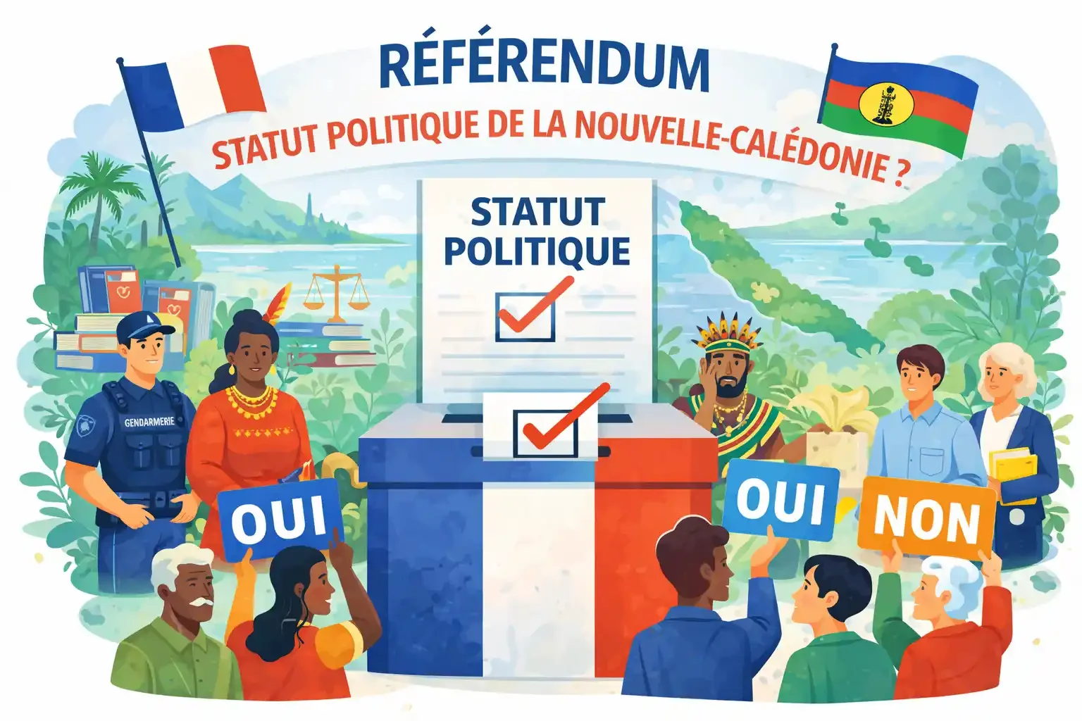 Référendum sur le statut politique de la Nouvelle-Calédonie.